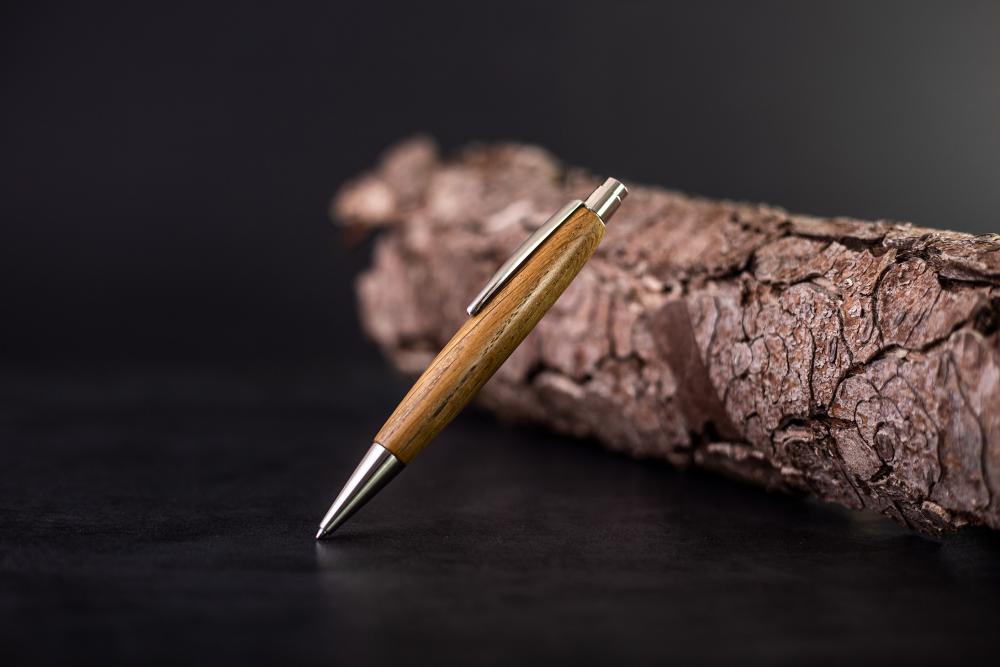 kugelschreiber-fassdaube-eiche-Holz glatt geschliffen